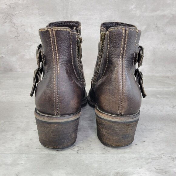 LL Bean Bootie Womens 6.5 Brown Double Buckle - Picture 5 of 13